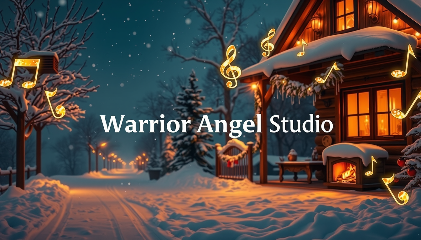 Za oknem pada śnieg